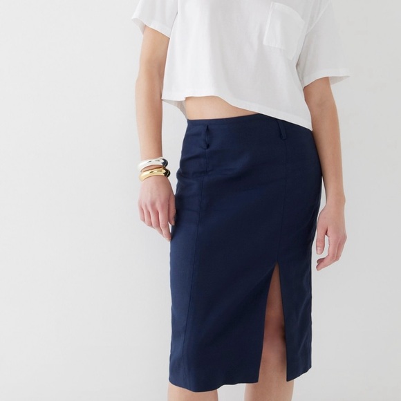 J. Crew Linen Skirt - Picture 1 of 7